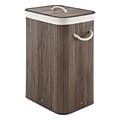 Whitmor Rectangular Bamboo Hamper with Rope Handle, Dark (6277-6706)