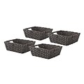 Whitmor Rattique 0.2 gal Organizer Tote Basket, Drift Wood, 4/Pack (608427114DW)