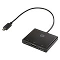 HP® 2 Port USB Type C to Multi Port USB Hub, Black (HP1BG94AA)