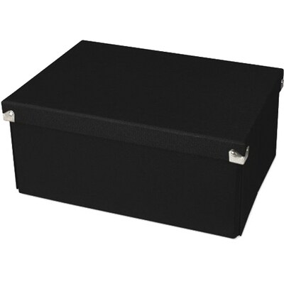Samsill® Pop n’ Store Document Box, 12.75”L x 9.5”W x 5.94”H, Black (PNS04LSBK)