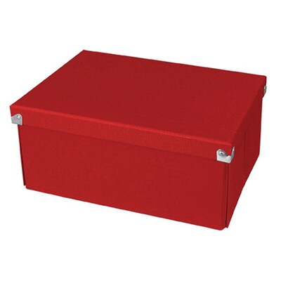 Samsill® Pop n’ Store Document Box, 12.75”L x 9.5”W x 5.94”H, Red (PNS04LSRD)