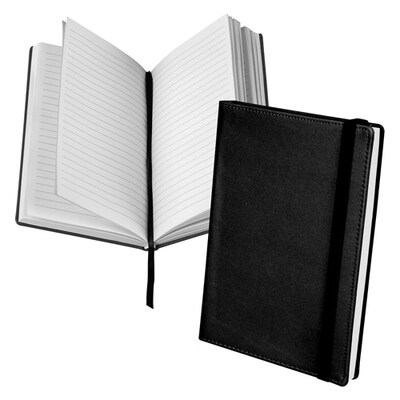 Samsill Classic Professional Notebooks, 8.25H x 5.25W, College Ruled, 120 Sheets, Black, 2/Pack (U22300)