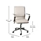 Flash Furniture James LeatherSoft Swivel Mid-Back Executive Office Chair, Taupe/Chrome (GO21111BTAUPCHR)