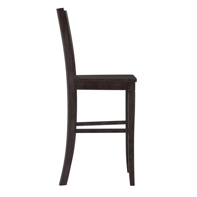 Flash Furniture Gwendolyn Rustic Solid Wood Designer Back Bar Height Stool, Gray Wash Walnut, 2 Pieces (ESSTBN129GY2)