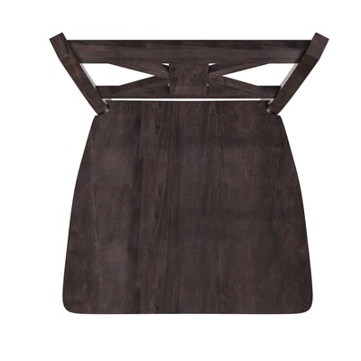 Flash Furniture Gwendolyn Rustic Solid Wood Designer Back Bar Height Stool, Gray Wash Walnut, 2 Pieces (ESSTBN129GY2)