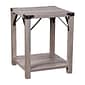 Flash Furniture Wyatt 17.5" x 17.5" 2-Tier End Table, Gray Wash (ZG036GY)