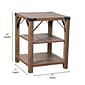 Flash Furniture Wyatt 17.5" x 17.5" 3-Tier End Table, Rustic Oak (ZG035OAK)