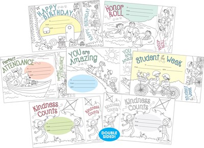 Barker Creek Color Me! Recognition Awards & Bookmarks Set, 180/Set (BC3743)