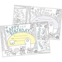 Barker Creek Color Me! Happy Birthday Awards & Bookmarks Set, 30/Pack (BC427)