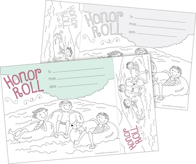 Barker Creek Color Me! Honor Roll Awards & Bookmarks Set, 30/Pack (BC429)