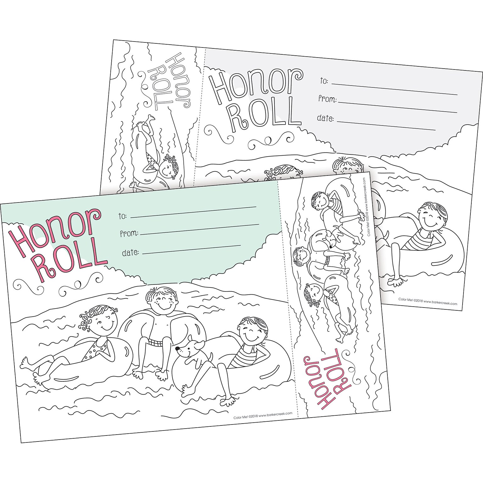Barker Creek Color Me! Honor Roll Awards & Bookmarks Set, 8.5 x 5.5”, Multicolored, 30/Pack (BC429)