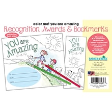 Barker Creek Color Me! You Are Amazing Awards & Bookmarks Set, 30/Pack (BC431)