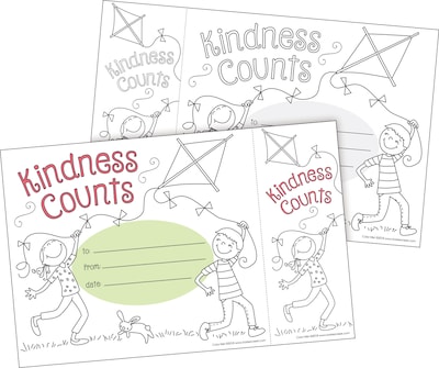 Barker Creek Color Me! Kindness Counts Awards & Bookmarks Set, 30/Pack (BC432)