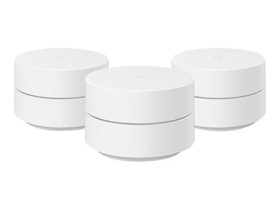 Google Wi-Fi AC1200 Dual Band Wireless Mesh Router, White, 3/Pack (GA02434-US)