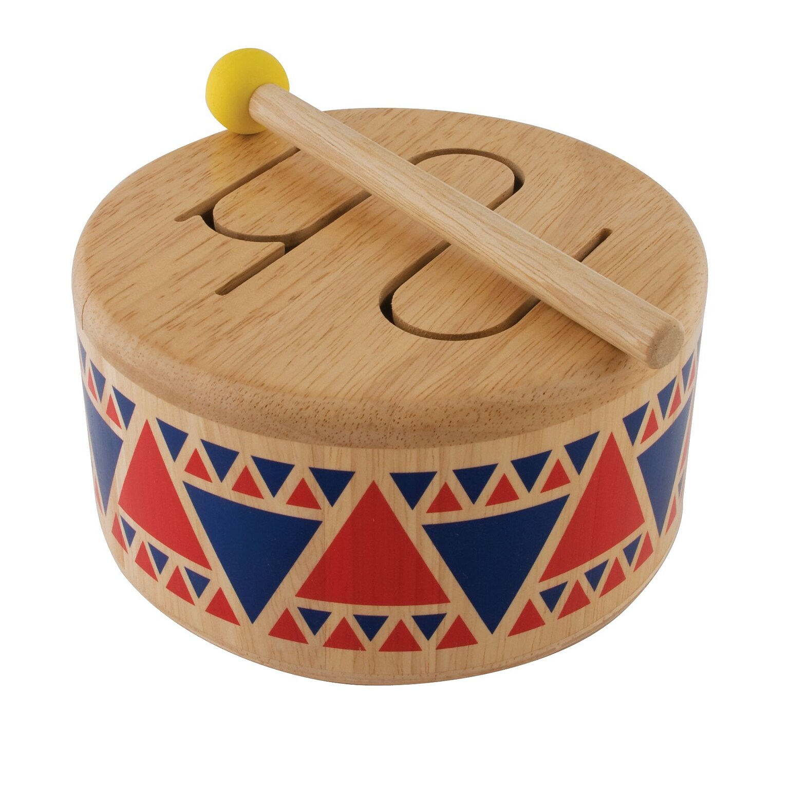 PlanToys 6.6 Wooden Solid Drum Toy Percussion Instrument (PTS6404)