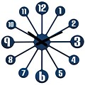 Koziol Quartz Movement 17.72 x 17.72 Solid Deep Velvet Blue PINBALL Wall Clock (2341585)