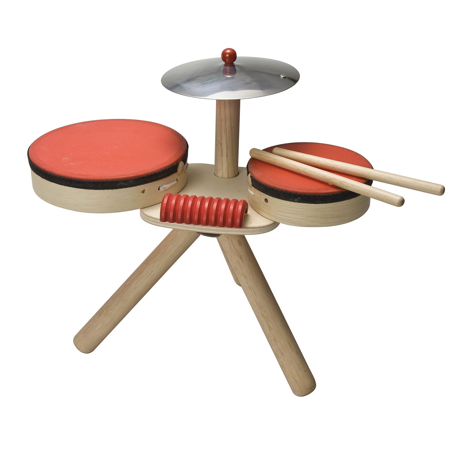 PlanToys 13 Musical Band Wooden Toy Drum Set (PTS6410)