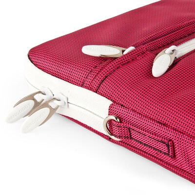 Vangoddy Nylon Crossbody Messenger Bag Sleeve Case fits up to 12.9 inch Tablet, Pink/White (NBKLEA698)