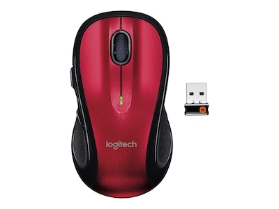 Logitech M510 Wireless Ambidextrous Optical USB Mouse, Red (910-004554)