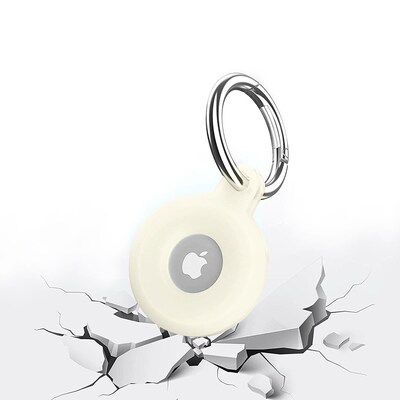 SaharaCase EasyClip Silicone Case for Apple AirTag, Glow White (AT00002)