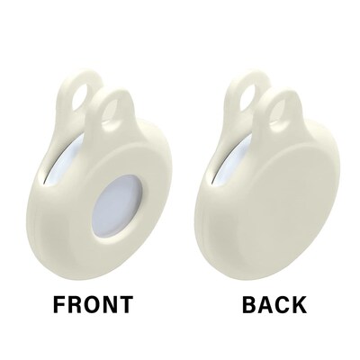 SaharaCase EasyClip Silicone Case for Apple AirTag, Glow White (AT00002)