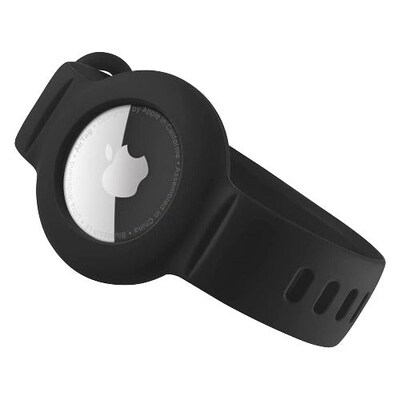 SaharaCase Silicone Wrist Band for Apple AirTag, Black (AT00019)