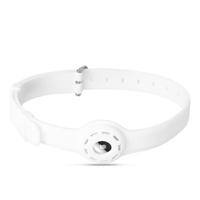 SaharaCase Adjustable Silicone Dog Collar for Apple AirTag, Large Dogs, White (AT00031)