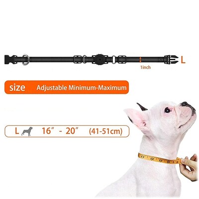 SaharaCase Adjustable Nylon Collar Case for Apple AirTag, Large Dogs, Black (AT00033)