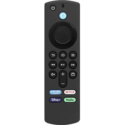 SaharaCase Amazon Fire TV Stick 4K (3rd Gen) Remote Silicone Case for Apple AirTag, Black (AT00039)