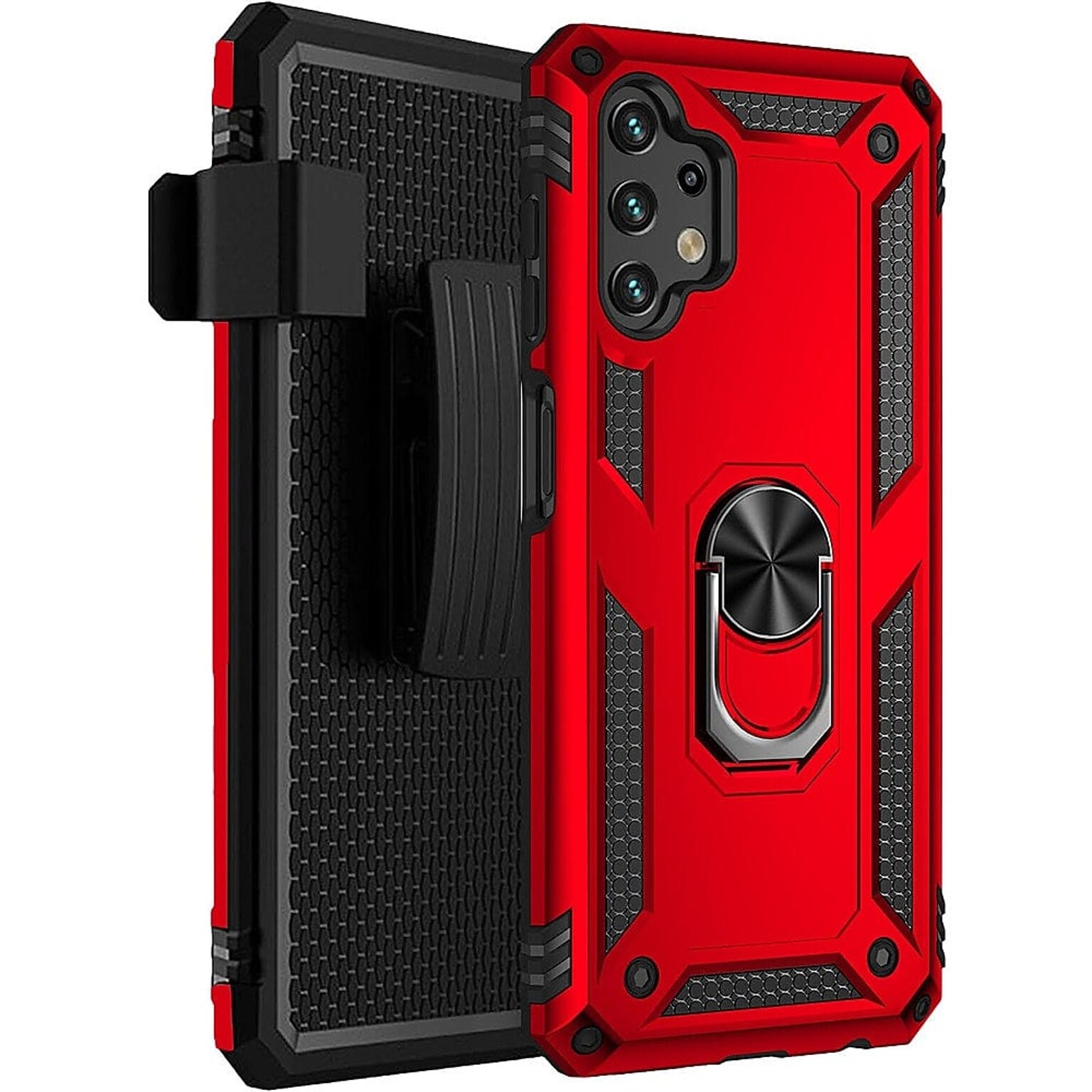 SaharaCase Military Kickstand Series Case for Samsung Galaxy A13 4G and A13 LTE, Red (CP00064)