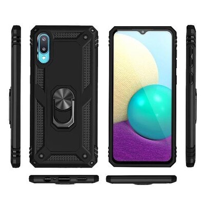 SaharaCase Military Kickstand Series Case for Samsung Galaxy A02, Black (CP00068)