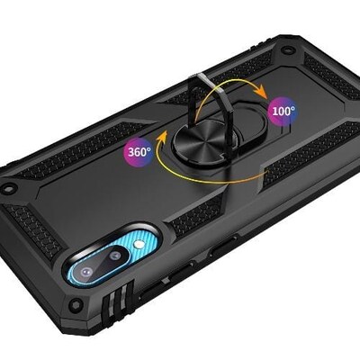 SaharaCase Military Kickstand Series Case for Samsung Galaxy A02, Black (CP00068)