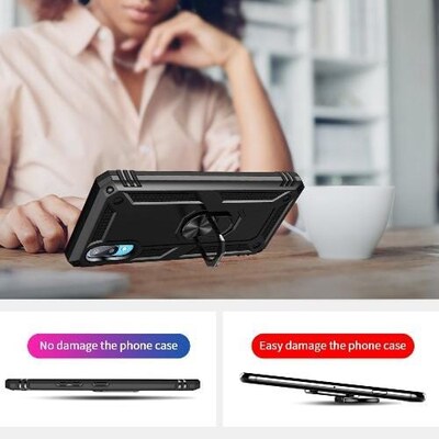 SaharaCase Military Kickstand Series Case for Samsung Galaxy A02, Black (CP00068)