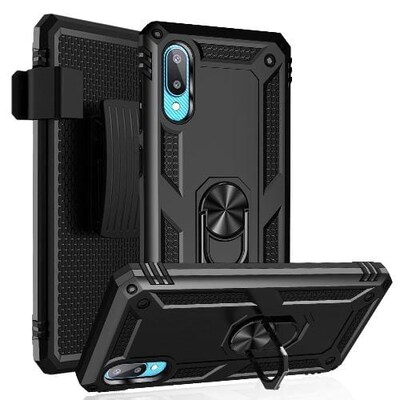 SaharaCase Military Kickstand Series Case for Samsung Galaxy A02, Black (CP00068)