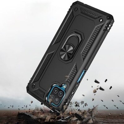 SaharaCase Military Kickstand Series Case for Samsung Galaxy A12, Black (CP00073)