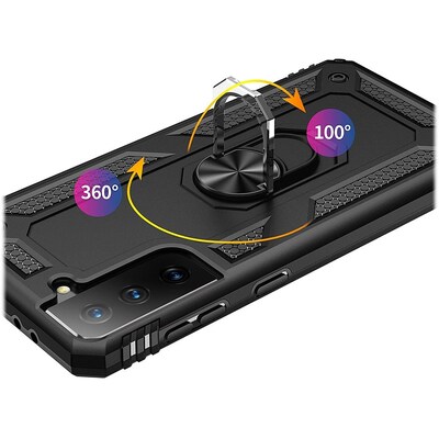 SaharaCase Military Kickstand Series Case for Samsung Galaxy S21 FE 5G, Black (CP00094)