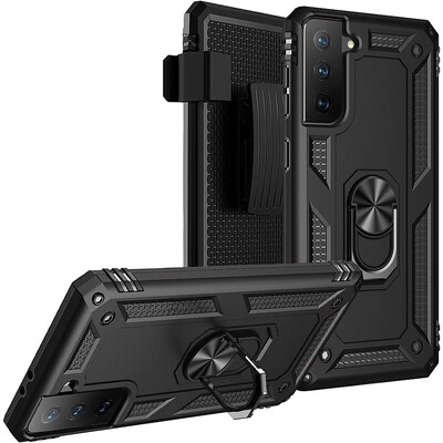 SaharaCase Military Kickstand Series Case for Samsung Galaxy S21 FE 5G, Black (CP00094)