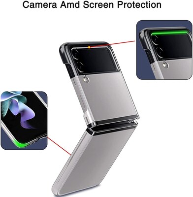 SaharaCase Hard Shell Series Case for Samsung Galaxy Z Flip3 5G, Clear (CP00098)