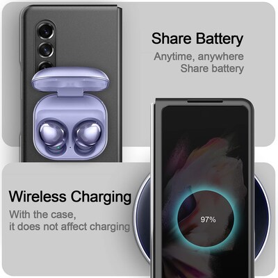 SaharaCase Hard Shell Silicone Case for Samsung Galaxy Z Fold3 5G, Black (CP00107)