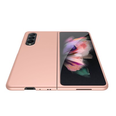 SaharaCase Hard Shell Silicone Case for Samsung Galaxy Z Fold3 5G, Rose Gold (CP00109)