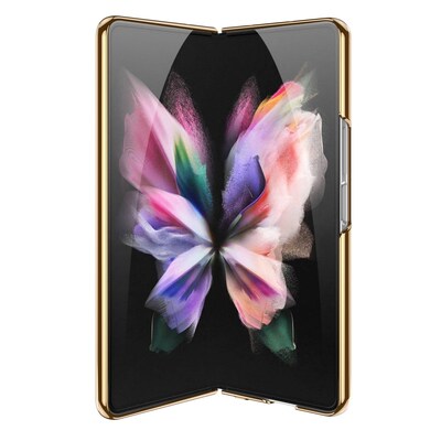 SaharaCase Marble Series Case for Samsung Galaxy Z Fold3 5G, Black/Gold (CP00110)