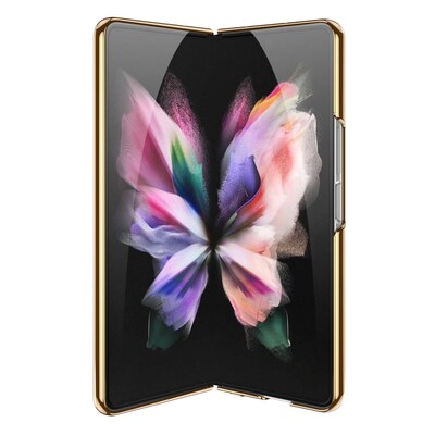 SaharaCase Marble Series Case for Samsung Galaxy Z Fold3 5G, Blue/Gold (CP00111)