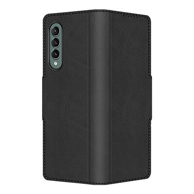 SaharaCase Leather Folio Wallet Case for Samsung Galaxy Z Fold3 5G, Black (CP00112)