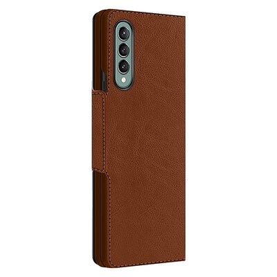 SaharaCase Leather Folio Wallet Case for Samsung Galaxy Z Fold3 5G, Brown (CP00113)