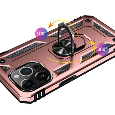 SaharaCase Kickstand with Belt Clip Case for Apple iPhone 13 Pro, Rose Gold (CP00146)