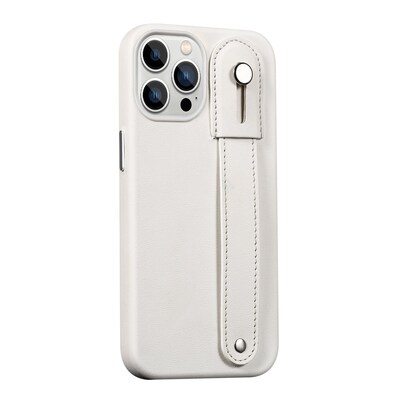 SaharaCase FingerGrip Series Case with Strap for Apple iPhone 13 Pro, White (CP00156)