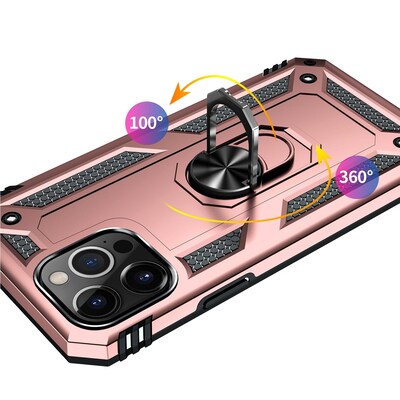 SaharaCase Kickstand with Belt Clip Case for Apple iPhone 13 Pro Max, Rose Gold (CP00160)