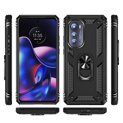 SaharaCase Kickstand Case for Motorola Edge (2022), Black (CP00173)