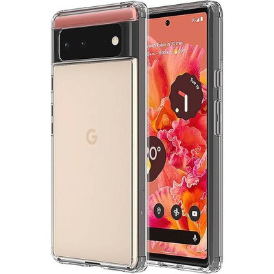 SaharaCase Hybrid-Flex Hard Shell Series Case for Google Pixel 6, Clear (CP00180)