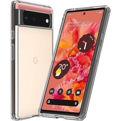 SaharaCase Hybrid-Flex Hard Shell Series Case for Google Pixel 6, Clear (CP00180)